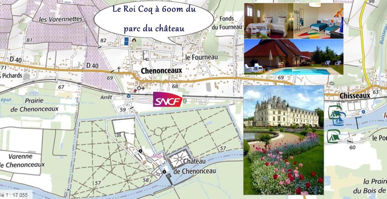 Bed and Breakfast Le Roi Coq Chenonceaux Exterior foto